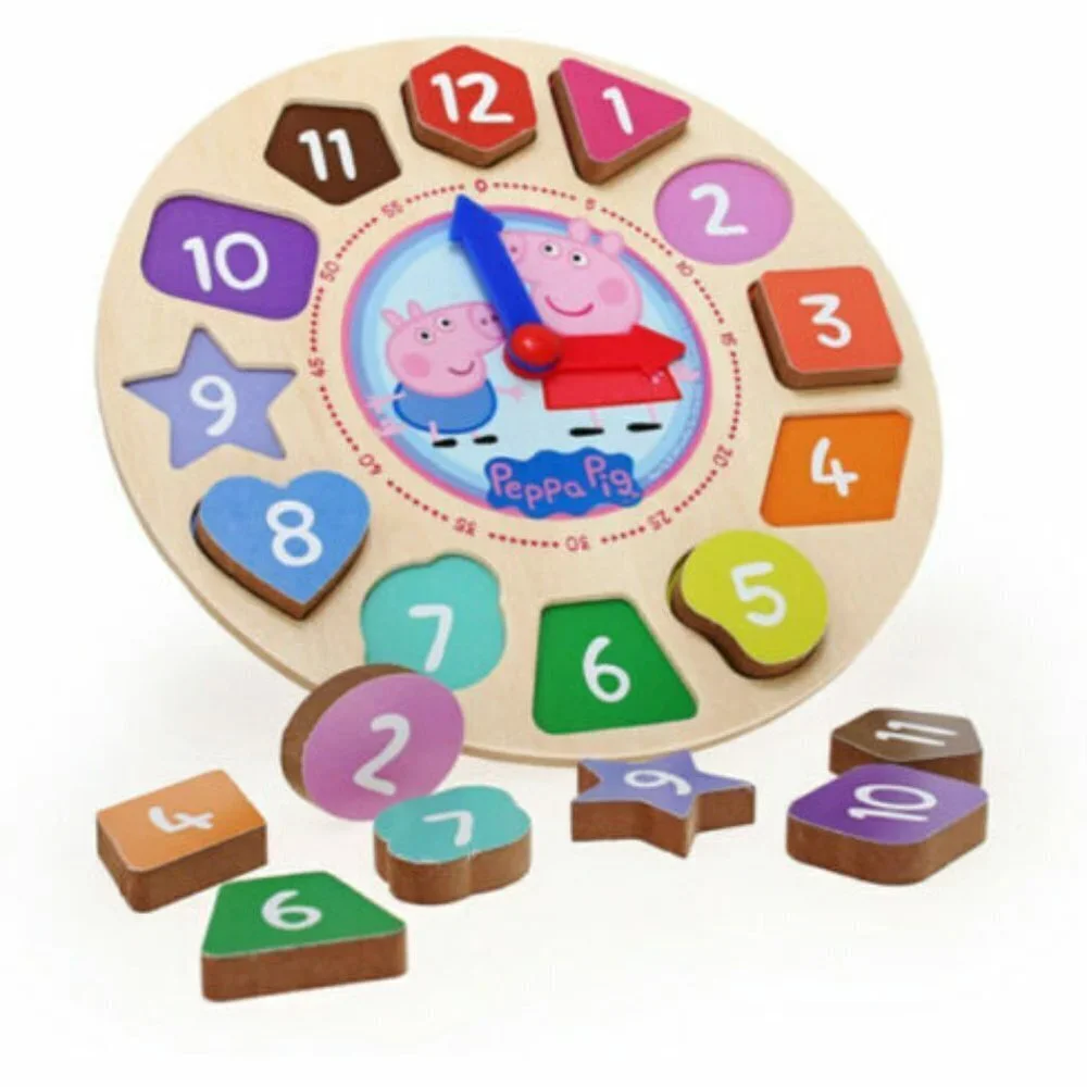Peppa Pig Shape Sorter Clock puzzle new in package